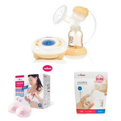 小獅王辛巴 LCD超靜音八段電動吸乳器+六甲村乳墊 (30入)+母乳保鮮袋250ml(20入)促銷組★衛立兒生活館★
