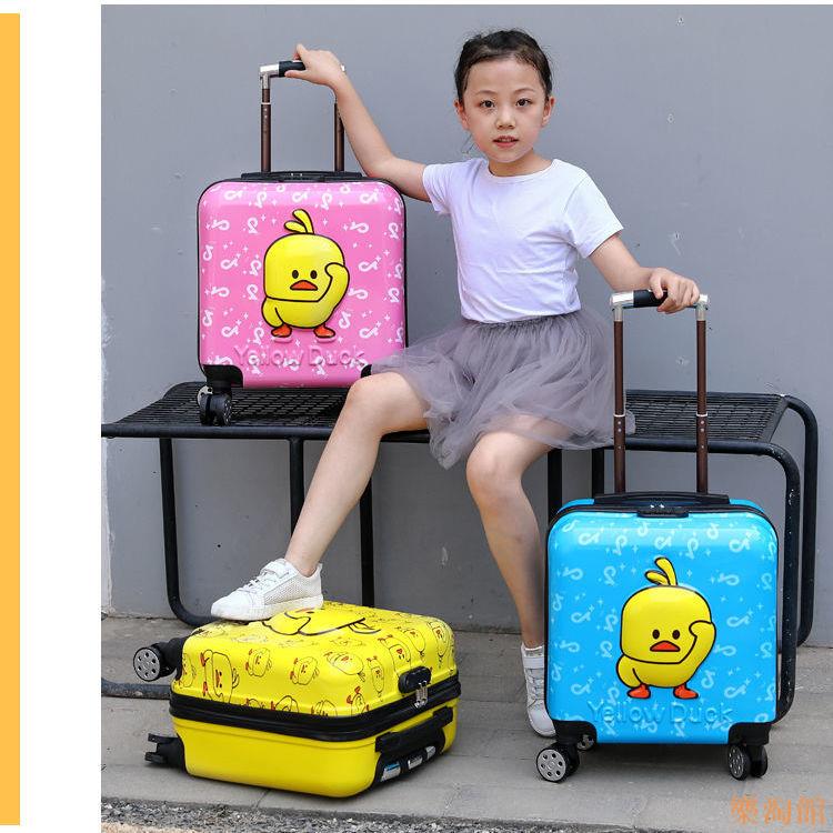 定製18寸兒童拉桿箱20寸登機箱男女旅行箱萬向輪密碼箱卡通託運箱
