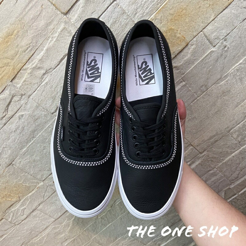 VANS White Mountaineering Authentic 44 D 黑色皮革VN0A7Q5CBMX