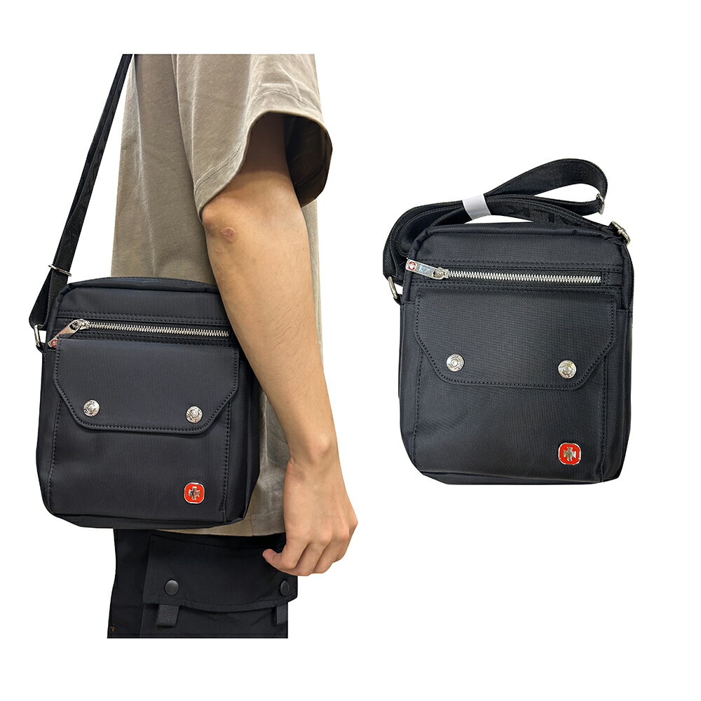 ~雪黛屋~SPYWALK 肩背包防水尼龍主袋+外袋共五層中容量SW2056(小)