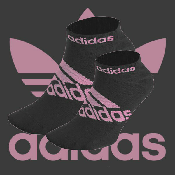 【adidas 愛迪達】3S PER N-S HC6P 休閒運動襪-AA2285-黑粉