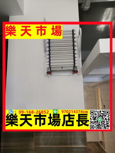 閣樓電動隱形升降樓梯 碳鋼材料 鈦鎂合金材料