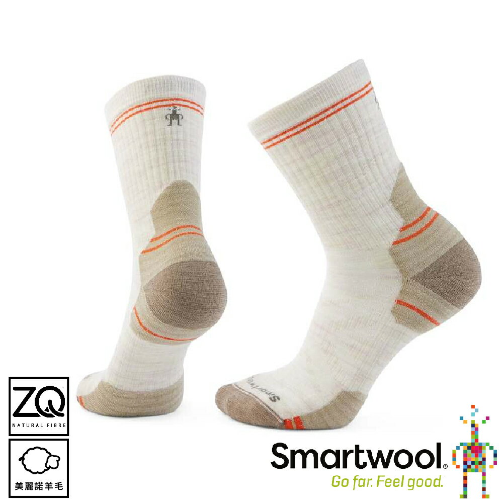 【SmartWool 美國 女 機能戶外局部輕量減震中筒襪《米白》】SW002852/運動襪/戶外襪/機能襪