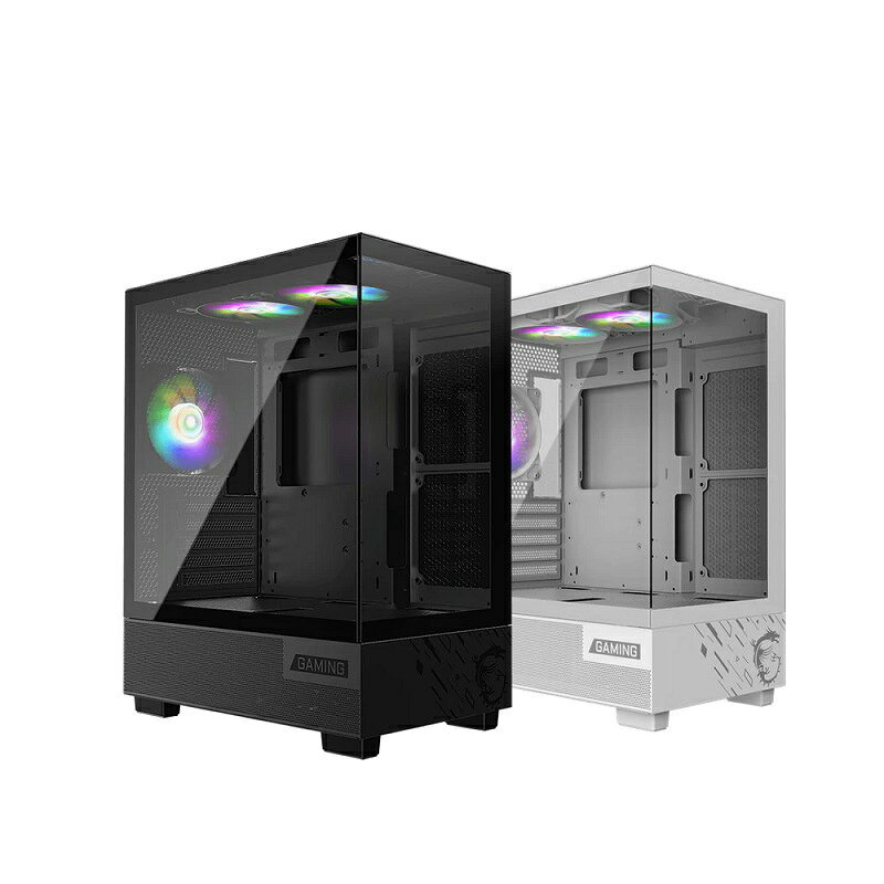 MSI 微星 PAG PANO M110A M-ATX全景玻璃透側機殼 黑色/白色