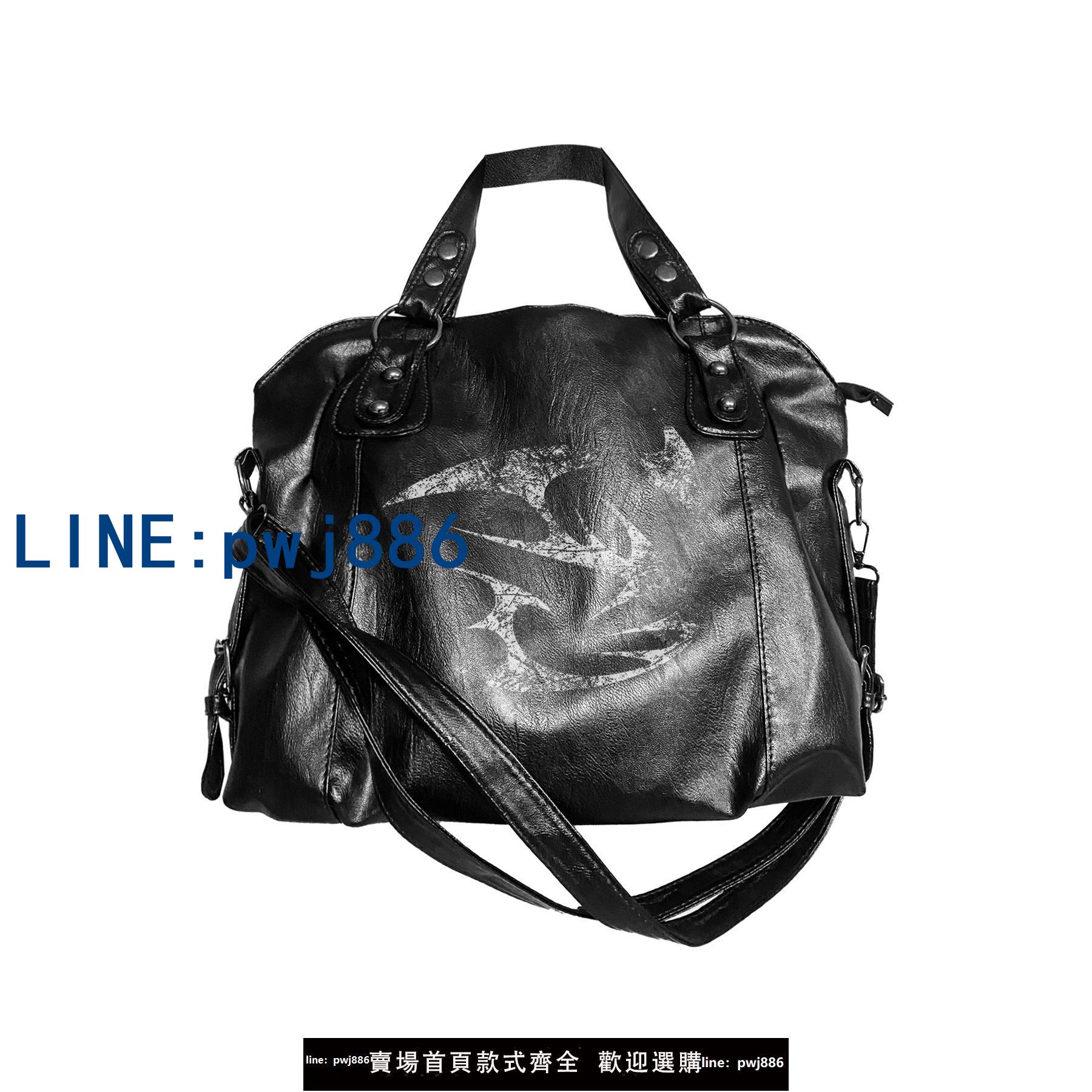 【店家補貼】So Sick原創24AW 暗黑小眾【手工鉚釘】單肩通勤男女手提斜挎揹包