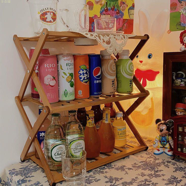 零食置物架桌面飲料啤酒收納宿舍好物臥室租房神器家用多層杯子架