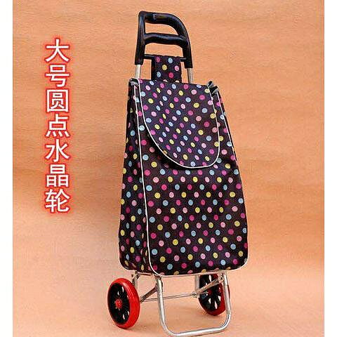 買菜車小拉車購物車爬樓大號小推車牛津布折疊便攜老人家用拉桿藍