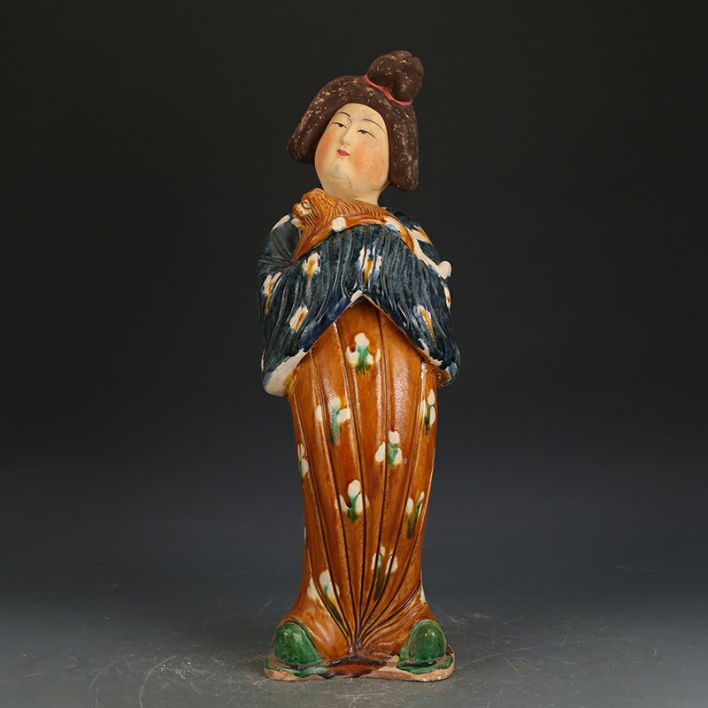唐三彩侍女古董古玩收藏真品出土瓷器擺件老物件老貨陶瓷| 協貿國際