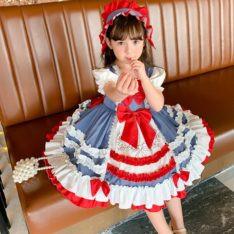 女童夏裝連衣裙2022新款寶寶蘿莉塔裙子兒童洛麗塔公主裙原創洋裝