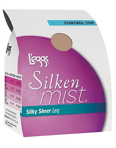 3 Pack of Leggs Silken Mist Control Top Pantyhose with Sheer Toe NEW IN BOX