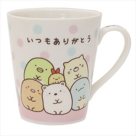 大賀屋 日貨 角落生物 粉色馬克杯 水杯 杯子 馬克杯 陶瓷杯 杯 陶瓷 角落小夥伴 San-x正版 授權 J00015480