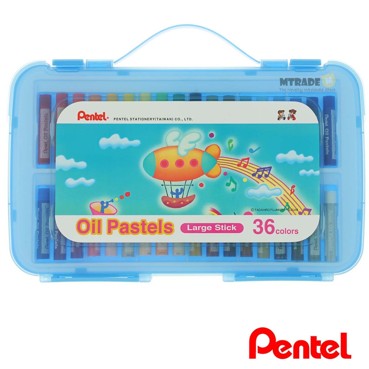 Pentel 飛龍 GHTP-36 特大粉蠟筆 (36色) (PP盒裝) 4