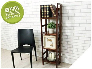 【YUDA】現代簡約 日式禪風 復古懷舊 實木 空間利用 小型 收納 書架/書櫃