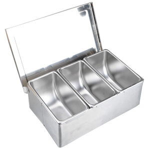 萊珍斯不銹鋼調味盒調料盒組合裝飾物盒日式三格四格創意廚房用品