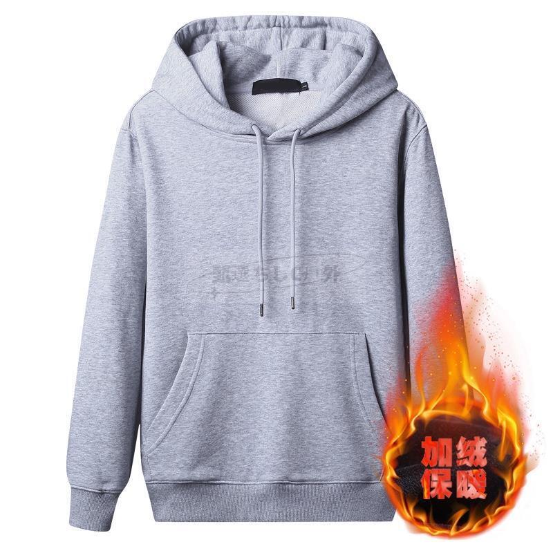[加絨加厚] 加厚加絨連帽T 保暖套頭帽 圓領 素色T 長袖 刷毛T [JC的店]