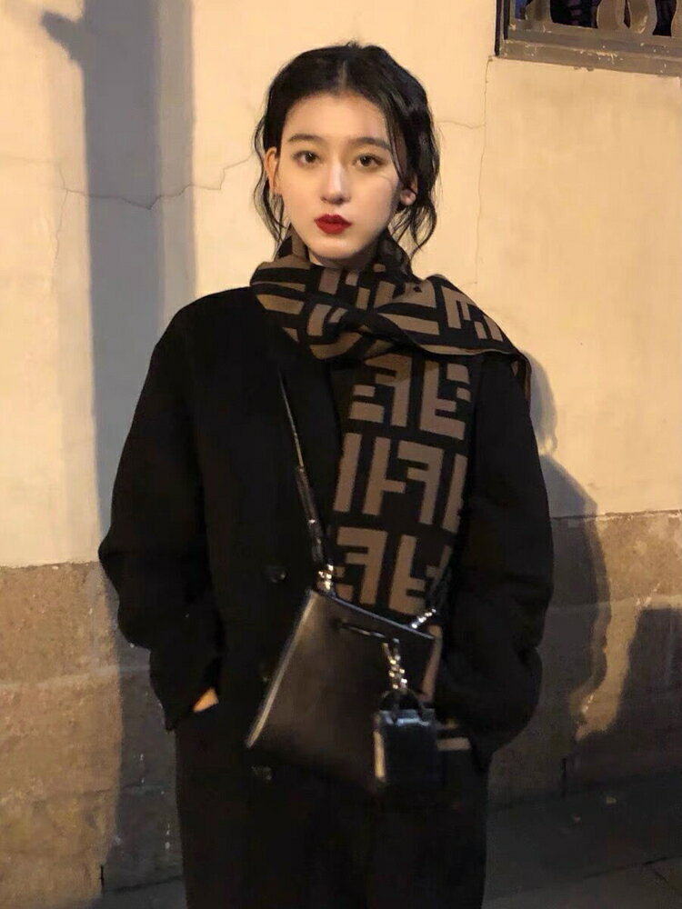 圍巾女2024冬季新款大牌仿羊絨百搭披肩秋韓系流蘇ins風保暖圍脖【北歐居家生活】