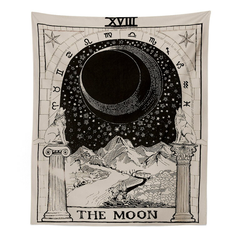 歐美星象太陽星星月亮床頭臥室墻壁裝飾掛毯墻掛布桌布背景布掛畫