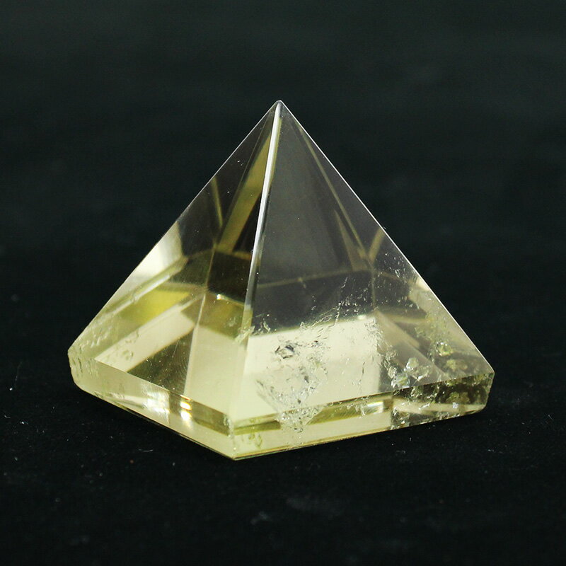如鴻天然黃水晶金字塔擺件礦石頭家居桌面擺設裝飾飾品