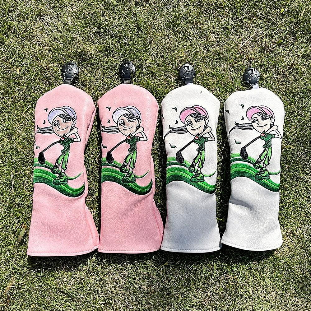 動漫打球女士高爾夫木杆套 球道木/鐵木杆套 UT帽套 球頭保護套headcover golf 高爾夫用品配件