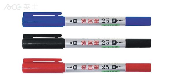 【史代新文具】英士Ace NO.25 4.0mm、1.2mm 雙頭簽字筆