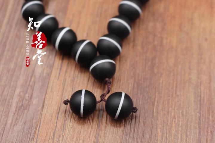 一線藥師珠天珠6 8 10 14mm108顆圓珠天然瑪瑙黑白手鏈男女士手串| 協貿