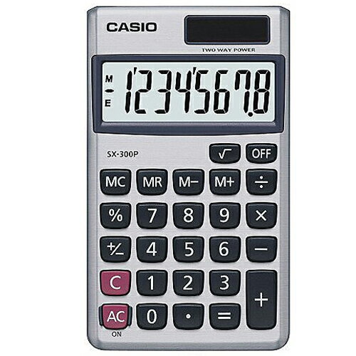 <br/><br/>  CASIO SX-300P口袋計算機8位<br/><br/>