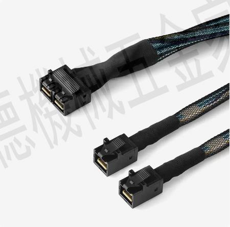 SFF-8643 8I 一分二SFF8643 4I資料延長線 硬盤線 直頭 50CM【亞德機械五金家居】