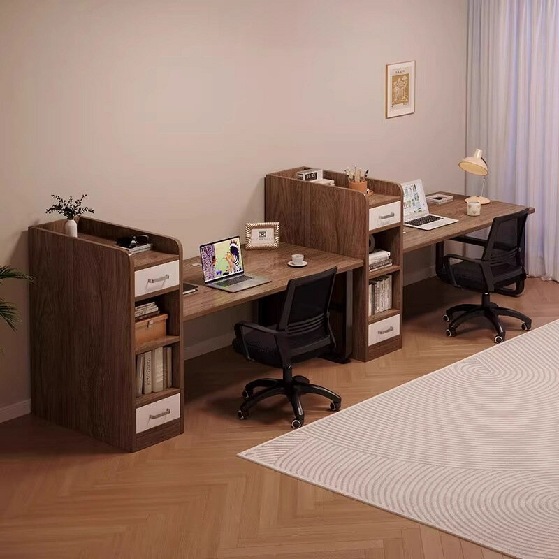 熱銷/免運費 雙人電腦桌臺式臥室家用書桌學生學習桌椅組合辦公室簡易長條桌子