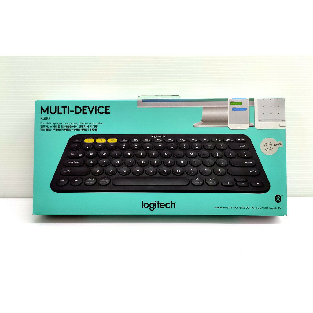 a促銷到6/20 C114441 羅技 Logitech K380 鍵盤 藍牙 黑色 中文注音版 三個藍牙裝置可切換使用