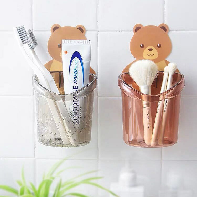 家用衛生間置物架免打孔浴室洗漱臺墻上壁掛式梳子牙膏牙刷收納架