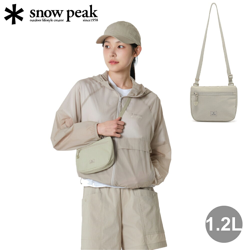 【Snow Peak 韓系日本 Cample 口袋斜掛小包 1.2L《淺米色》】S26ZUCSB17/側背包/Sacoche包