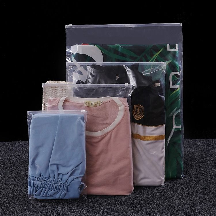 【臺灣公司 可開發票】PE透明拉鏈袋服裝拉鏈自封袋衣服防塵收納袋包裝袋拉鏈透明塑料袋