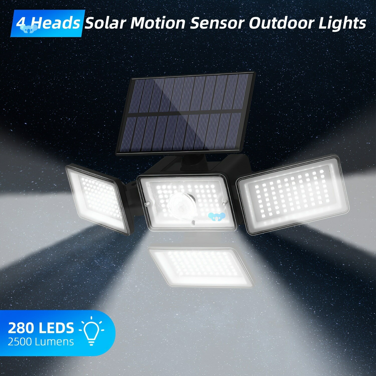 1/2/4/6/8PCS, Solar Outdoor Lights with Motion Sensor