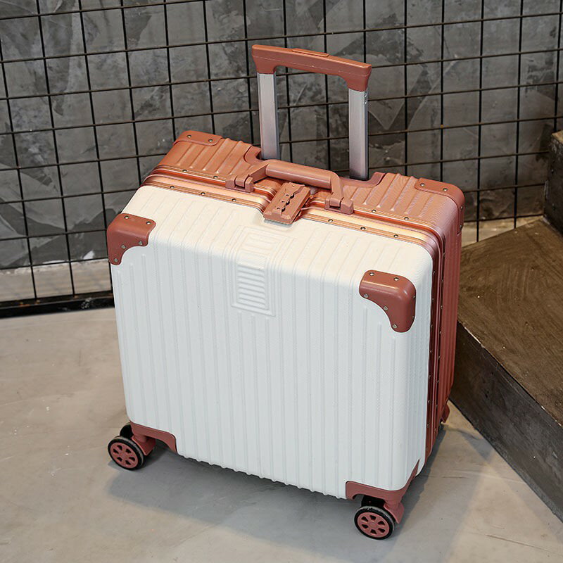 小型輕便行李箱登機箱旅行箱鋁框小型行李箱女18寸輕便迷你登機拉桿箱24男26旅行密碼箱子20寸