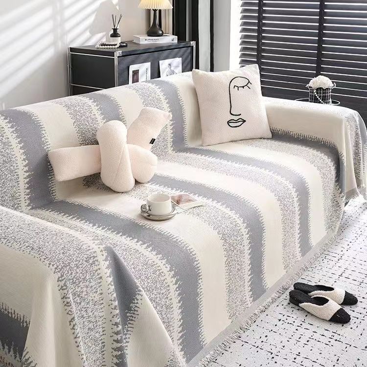 【喜挖】簡約沙發墊防滑巾通用型高階萬能蓋巾沙發蓋布套罩雪尼爾四季輕奢