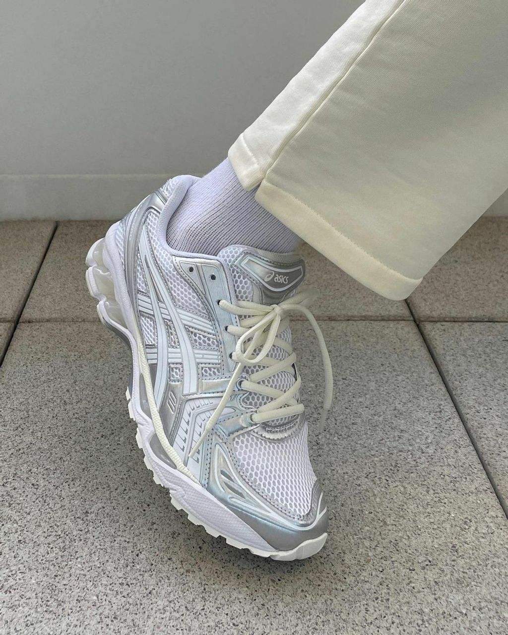 限量ASICS Gel-Kayano 14 JJJJound Silver 聯名白灰灰灰銀男女1201A457