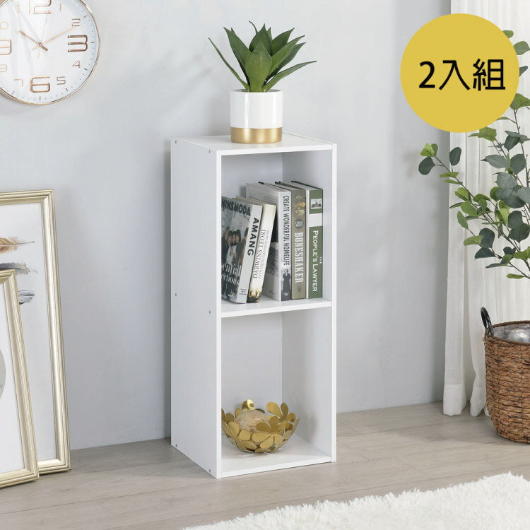 書櫃/收納櫃 TZUMii 簡約加高二空櫃(2入組)-白色