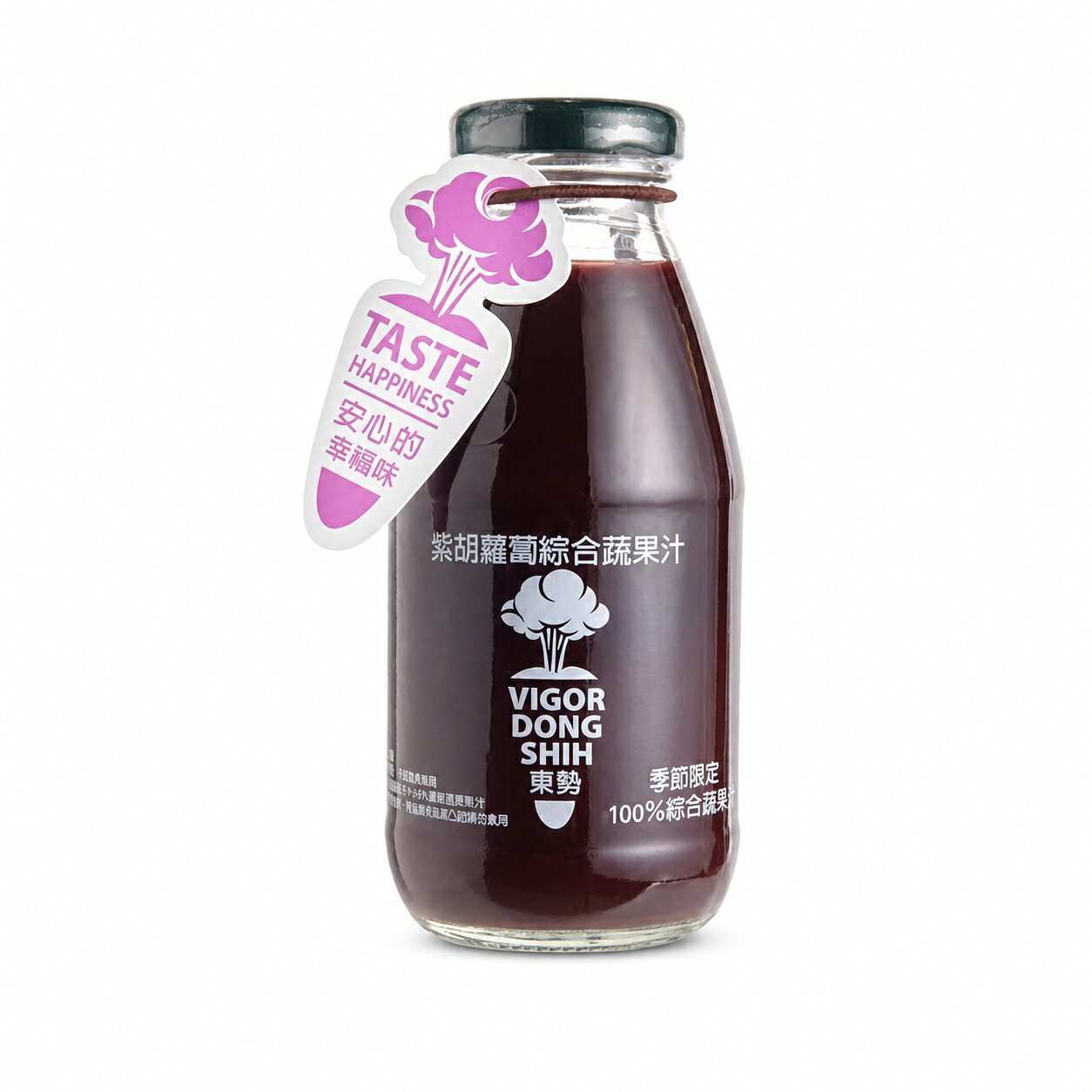 VDS活力東勢 紫胡蘿蔔綜合蔬果汁 290ml×24瓶 玻璃瓶 胡蘿蔔汁 3