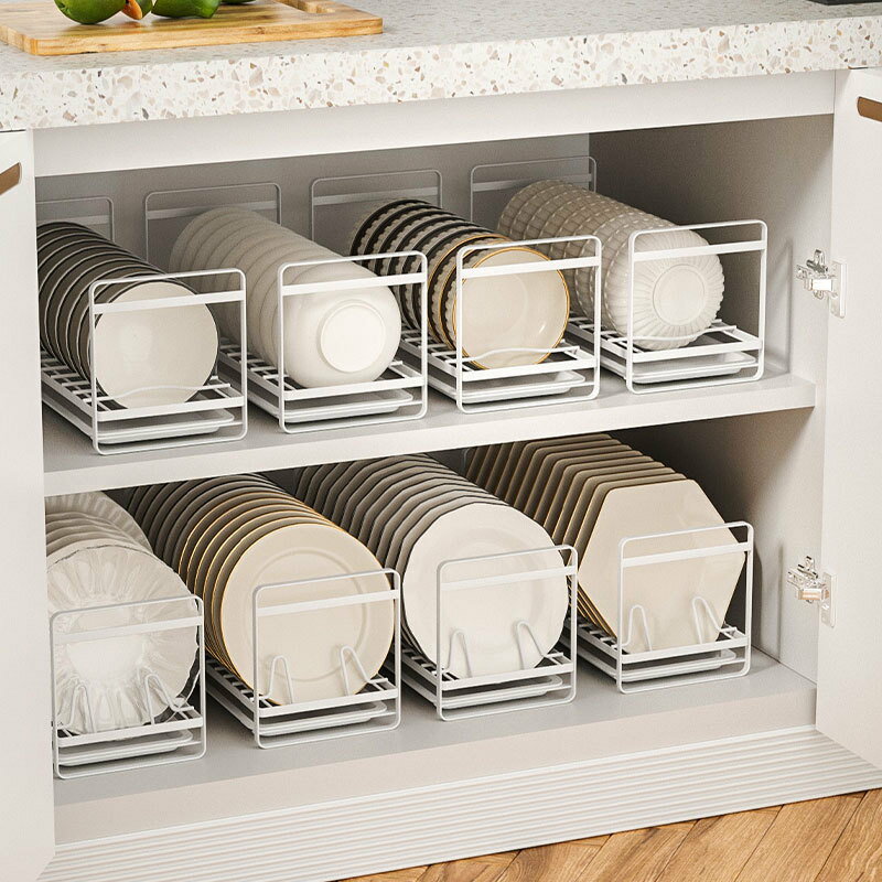 單層碗盤收納架放碗碟碗筷櫥櫃碗架型櫃內置物架廚房碗碟瀝水架