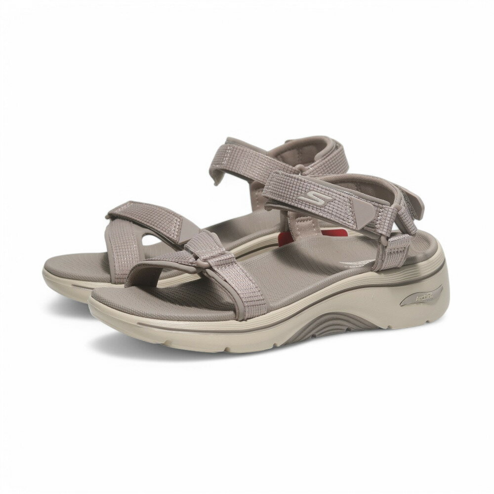 【滿千折百】SKECHERS 涼鞋 GO WALK ARCH FIT 2.0 卡其 足弓 運動涼鞋 女 140876TPE