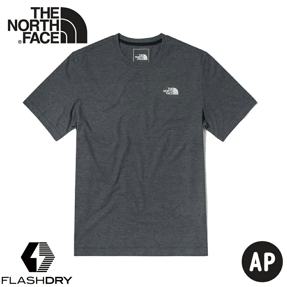 【The North Face 男 FALSHDRY快乾短袖T恤《深灰》】4UAM/排汗快乾/運動衣/圓領衣/休閒衣