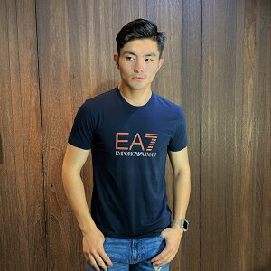 美國百分百【全新真品】Emporio Armani EA7 短袖 T恤 logo T-shirt 深藍 S號 H828