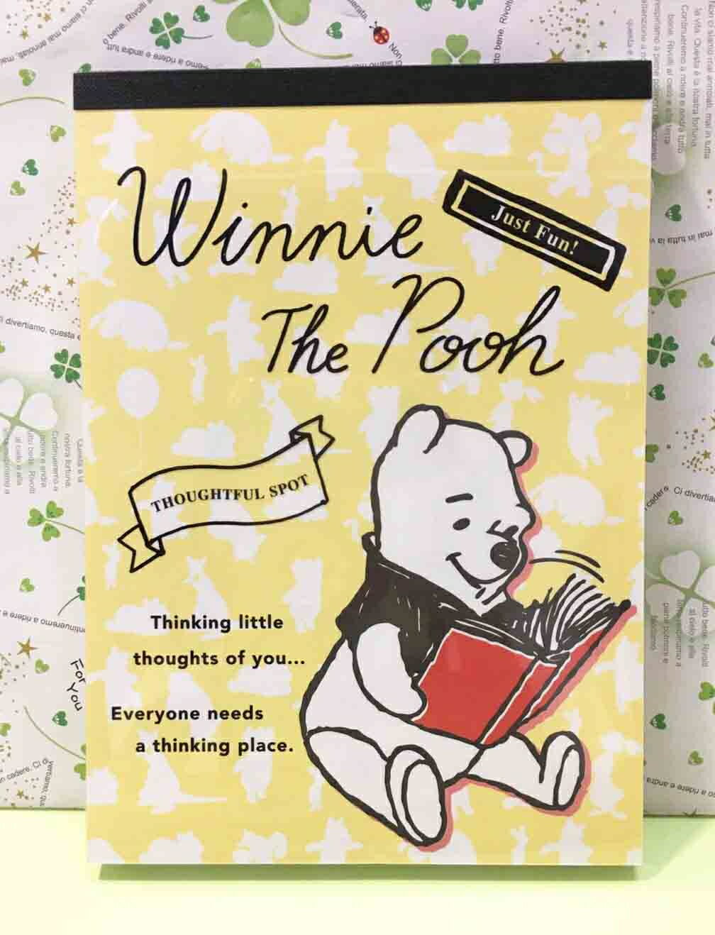 【震撼精品百貨】Winnie the Pooh 小熊維尼 便條本-讀書*51556 震撼日式精品百貨