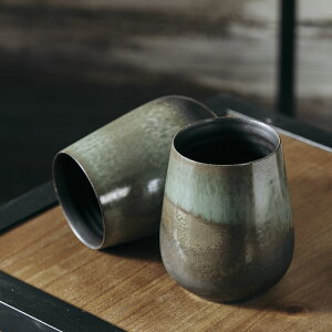 景德鎮創意復古咖啡杯子 陶瓷水杯日式茶杯不燙手個性禮物1入