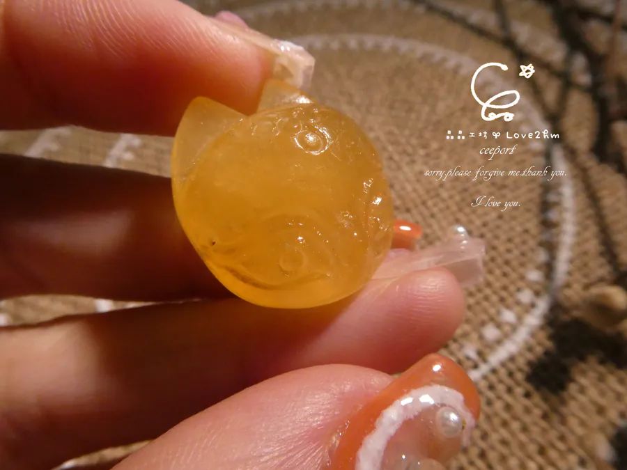 黃兔毛狐狐 黃兔毛 水晶飾品  晶晶工坊-love2hm 46213 3