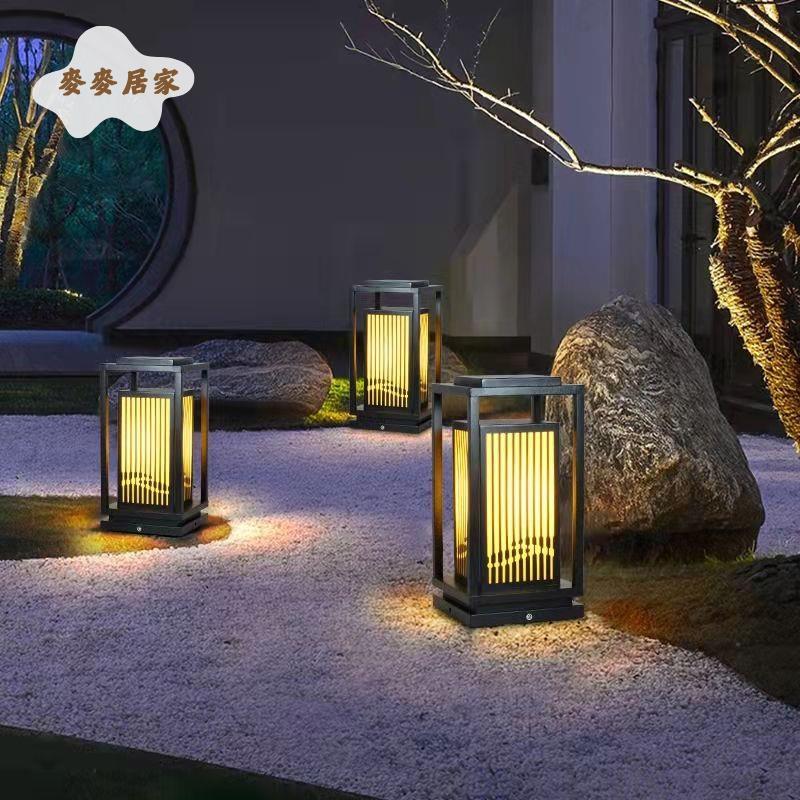 【麥麥居家】 中式草坪燈 戶外防水綠化燈 花園太陽能庭院燈 陽臺復古室外鏤空 免運 好物優選[dz0327]