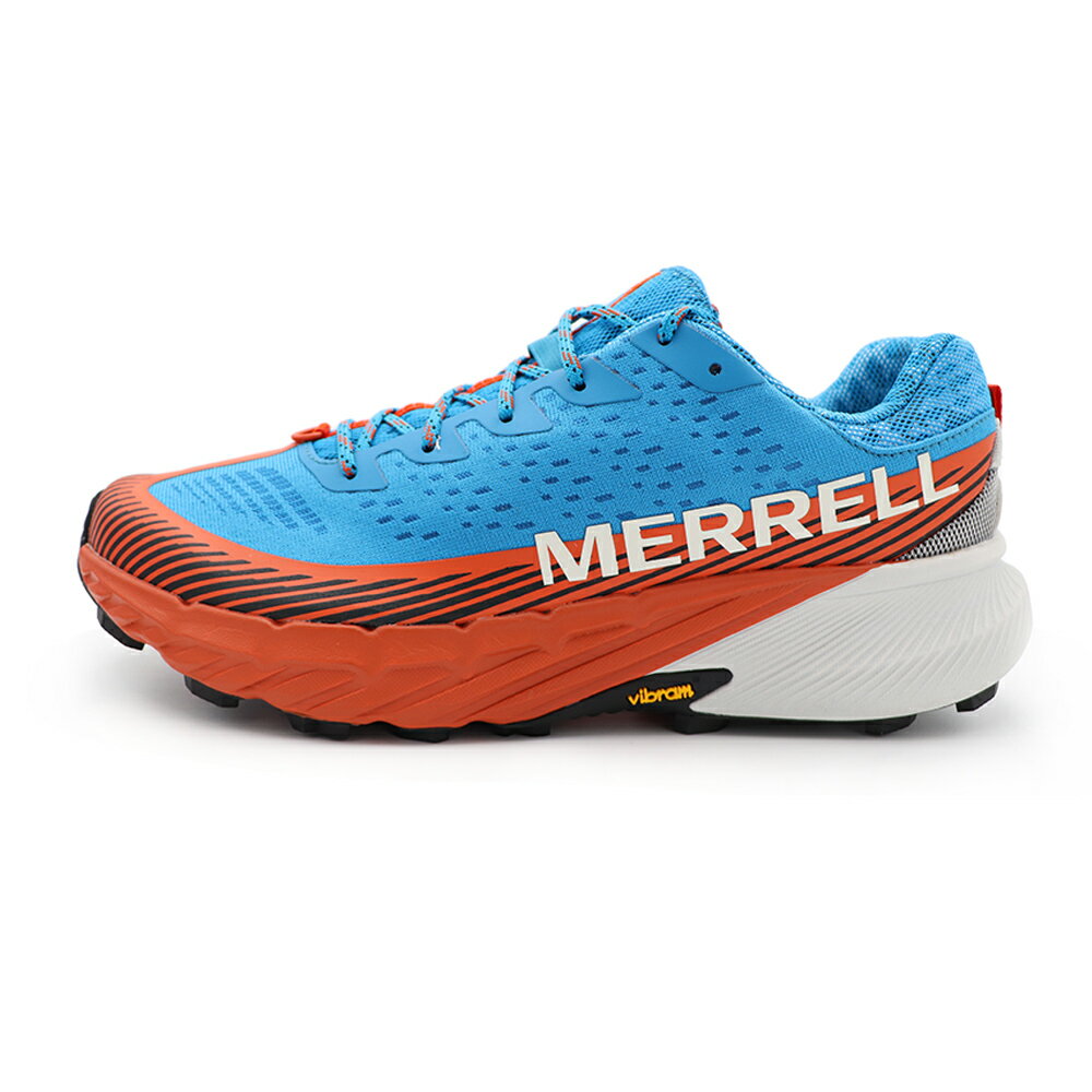 【手刀下單🤩滿額折扣進行中~~】 Merrell Agility Peak 5 藍橘 登山 越野 黃金大底 慢跑鞋 男款 B3904【新竹皇家 ML067755】