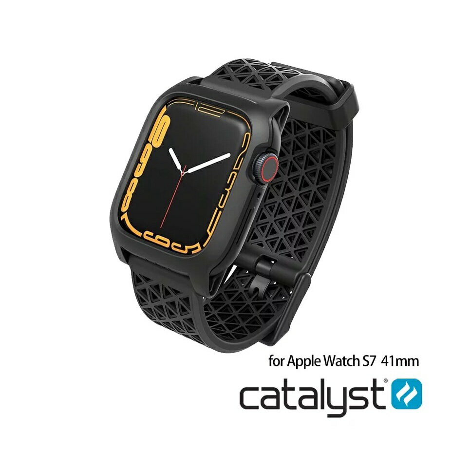 CATALYST Apple Watch S7 45mm / 41mm 耐衝擊防摔保護殼(含錶帶)-黑色