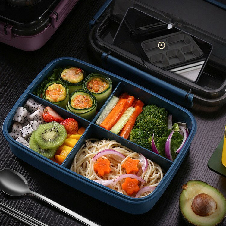 新品便攜飯盒學生食品pp塑料飯盒便當盒可微波爐上班族帶蓋餐盒