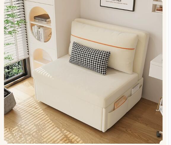 陽臺可摺疊沙發床兩用客廳現代簡約儲物抽拉單雙人奶油伸縮沙發床